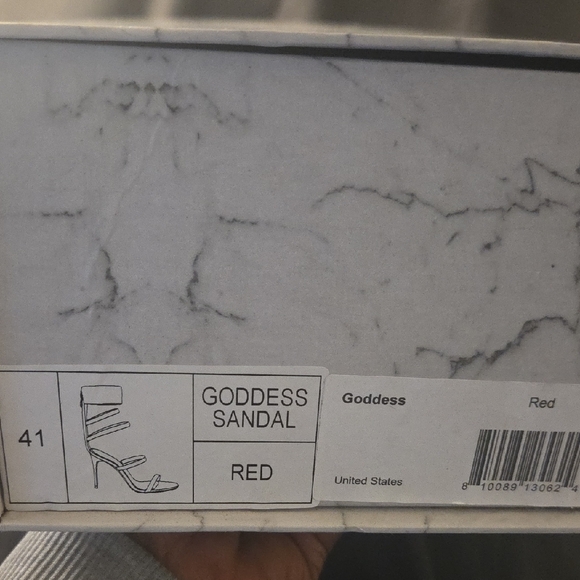 Jessica Rich Vibrant Red Strappy Heels - Picture 6 of 9